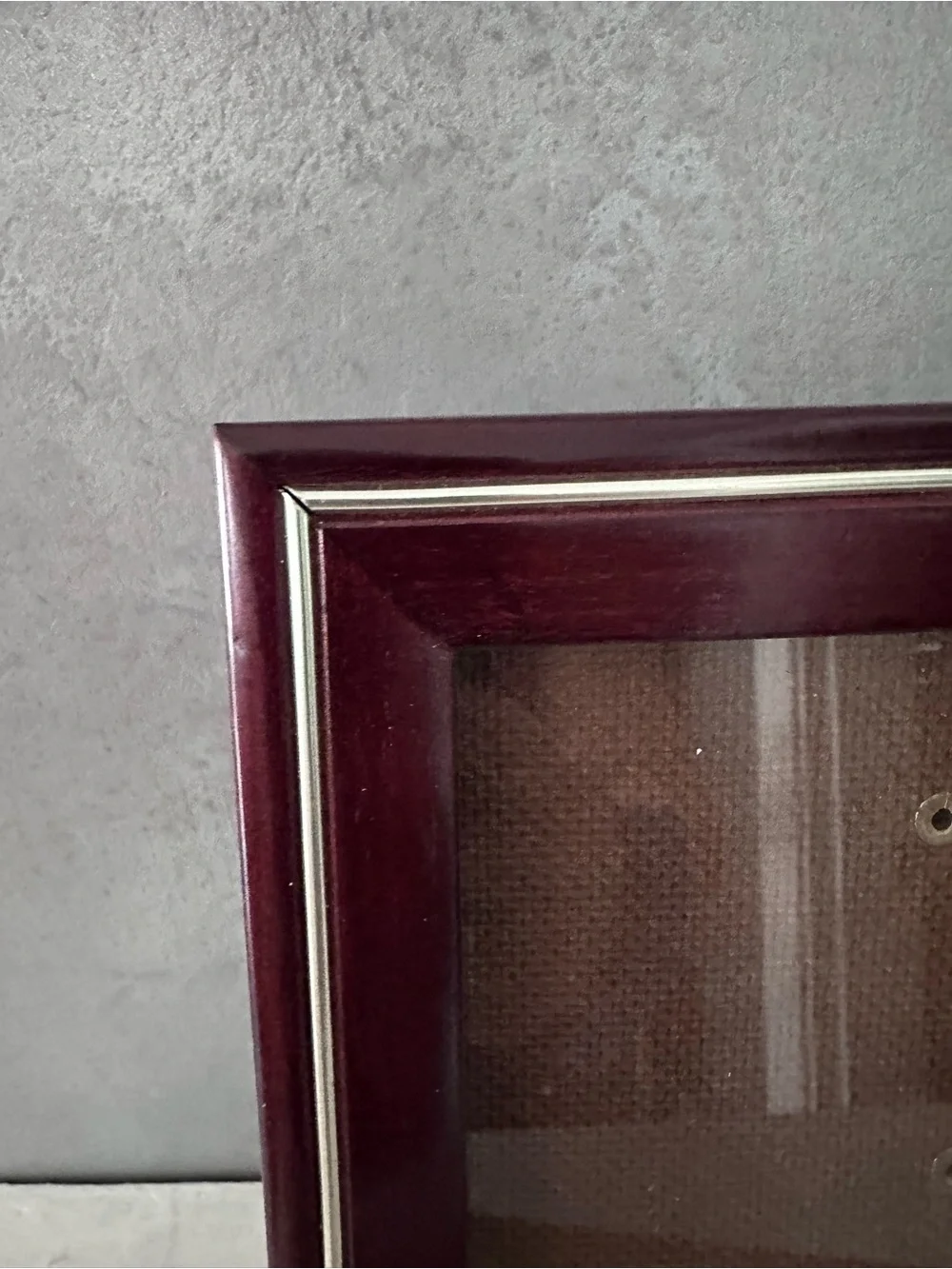 Mahogany Wood with Inlaid Gold Trim 5x7 Photo Picture Frame